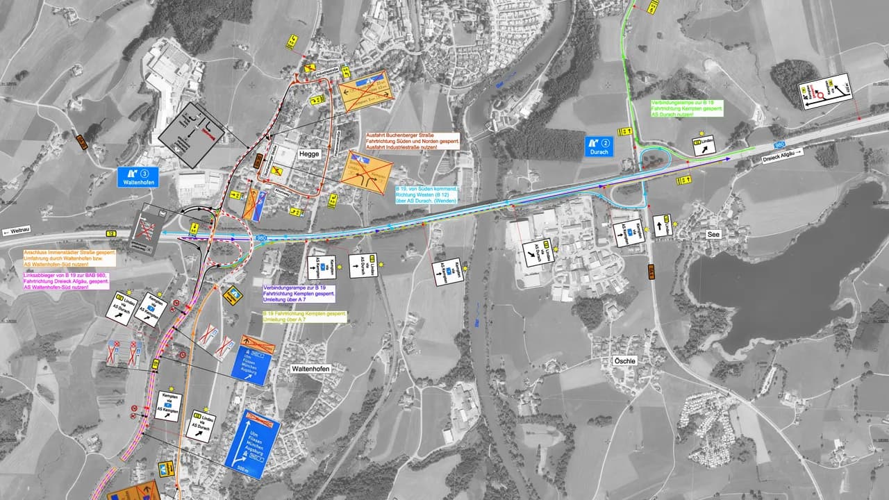 B 19 Oberstdorf - Kempten: Erneuerung AS Waltenhofen bis Kempten